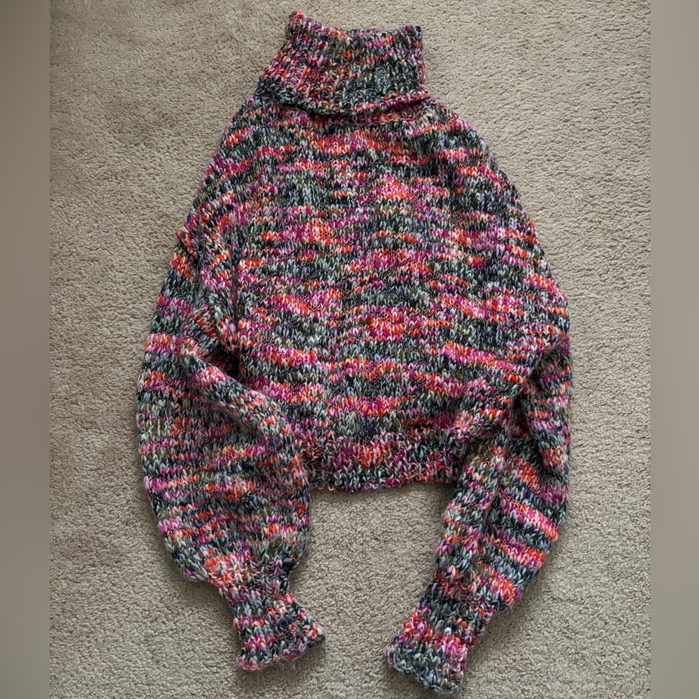 Wild Fable Women’s Colorful Chunky Knit Turtleneck Sweater